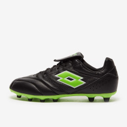 Sepatu Bola Lotto Stadio 200 III FG Black Spring Green 218126-1NI