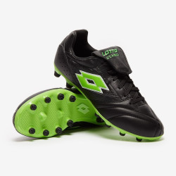 Sepatu Bola Lotto Stadio 200 III FG Black Spring Green 218126-1NI