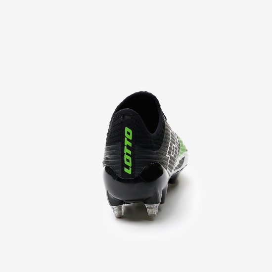 Sepatu Bola Lotto Solista 200 VI SGX Black White Spring Green 218131-1I3