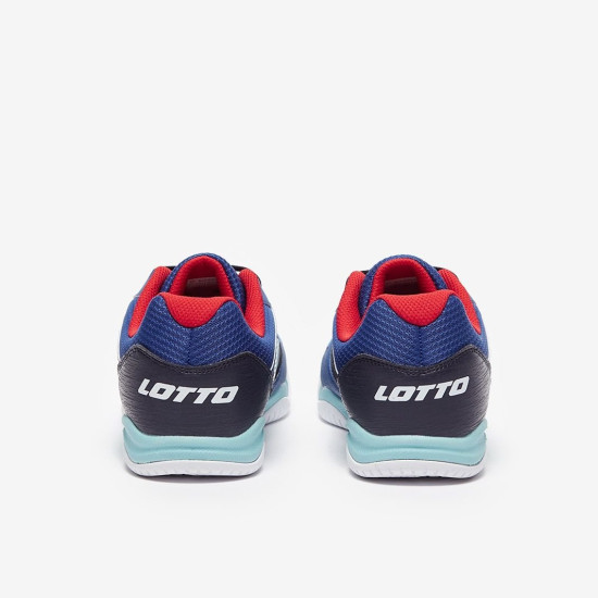 Sepatu Futsal Lotto Tacto 300 VII Indoor Pacific Blue Iced Aqua Red Poppy 218146-9GQ