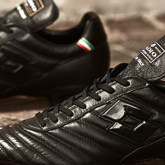 Sepatu Bola Lotto Stadio Made In Italy FG Black 219245-1CL