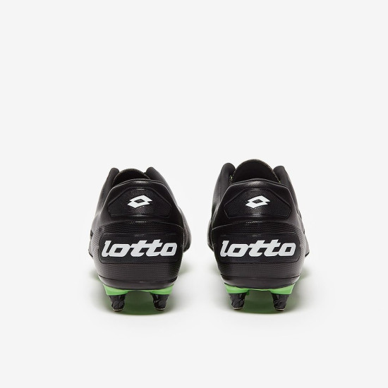 Sepatu Bola Lotto Stadio 45 SG Black Spring Green L59119-1NI