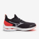 Sepatu Lari Mizuno Wave Rider Neo Black White Ignition Red J1GC2078