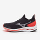 Sepatu Lari Mizuno Wave Rider Neo Black White Ignition Red J1GC2078