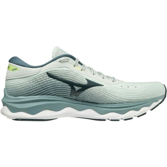 Sepatu Lari Mizuno Wave Sky 5 Misty Blue Orion Blue Neon Lime J1GC2102 24-7