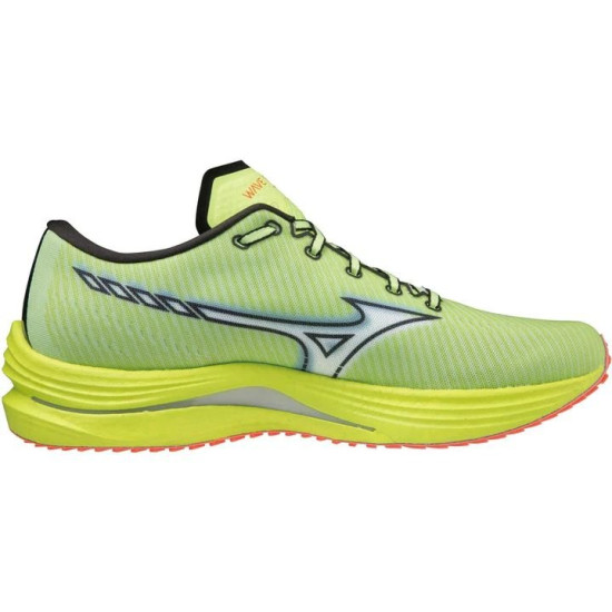 Sepatu Lari Mizuno Wave Rebellion Neon Lime White Neon Flame J1GC2117 02-7