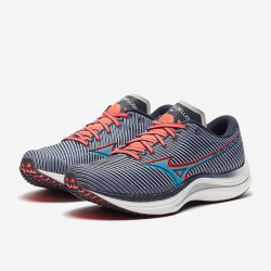 Sepatu Lari Mizuno Wave Rebellion India Ink Scuba Blue Ignition Red J1GC2117-28