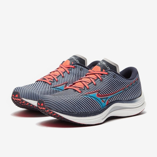 Sepatu Lari Mizuno Wave Rebellion India Ink Scuba Blue Ignition Red J1GC2117-28 Sepatu Lari Mizuno Wave Rebellion India Ink Scuba Blue Ignition Red J1GC2117-28