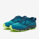 Sepatu Lari Mizuno Wave Rider TT Algiers Blue Gibraltar Sea Neo Lime J1GC2132-84