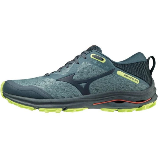 Sepatu Lari Mizuno Wave Rider GTX Orion Blue Neon Lime J1GC2179 24-7