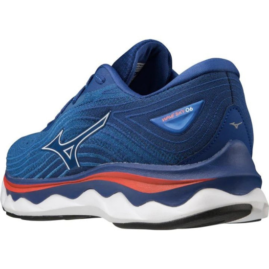 Sepatu Lari Mizuno Wave Sky 6 Turkish Sea White Cherry Tomato J1GC2202 06-8 Sepatu Lari Mizuno Wave Sky 6 Turkish Sea White Cherry Tomato J1GC2202 06-8