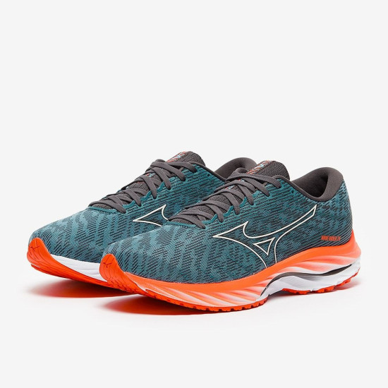 Sepatu Lari Mizuno Wave Rider 26 Provincial Blue Nimbus Cloud Soleil J1GC2203-51