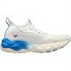 Sepatu Lari Mizuno Wave Neo Ultra Undyed White Black Peace Blue J1GC2234 01-8.5