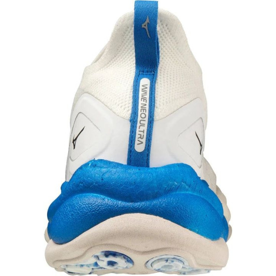 Sepatu Lari Mizuno Wave Neo Ultra Undyed White Black Peace Blue J1GC2234 01-8.5