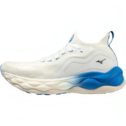 Sepatu Lari Mizuno Wave Neo Ultra Undyed White Black Peace Blue J1GC2234 01-8.5