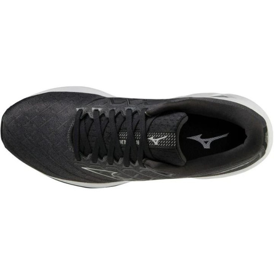 Sepatu Lari Mizuno Wave Inspire 18 Wide Fit (2E) Black Silver Ebony J1GC2245 04-7 Sepatu Lari Mizuno Wave Inspire 18 Wide Fit (2E) Black Silver Ebony J1GC2245 04-7
