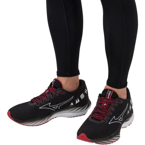 Sepatu Lari Mizuno Wave Rider 26 Amsterdam Black hite Tango Red J1GC2262 01-5 Sepatu Lari Mizuno Wave Rider 26 Amsterdam Black hite Tango Red J1GC2262 01-5