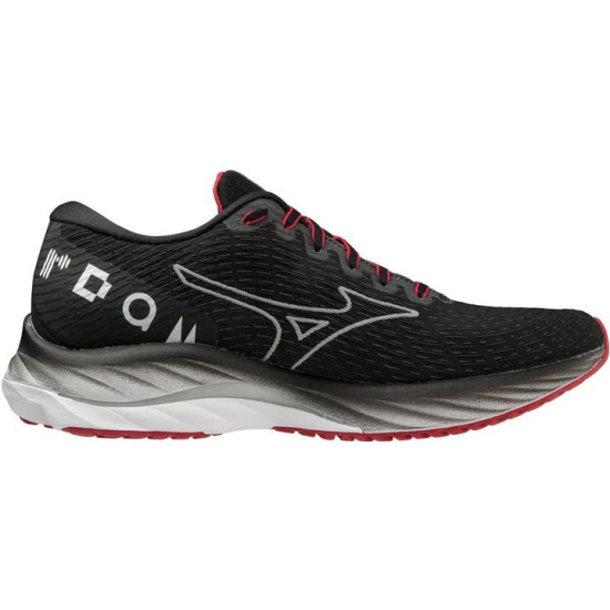 Sepatu Lari Mizuno Wave Rider 26 Amsterdam Black hite Tango Red J1GC2262 01-5 Sepatu Lari Mizuno Wave Rider 26 Amsterdam Black hite Tango Red J1GC2262 01-5