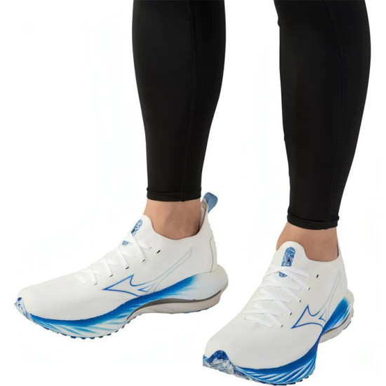 Sepatu Lari Mizuno Wave Neo Wind Undyed White Peace Blue J1GC2278 010-9.5 Sepatu Lari Mizuno Wave Neo Wind Undyed White Peace Blue J1GC2278 010-9.5