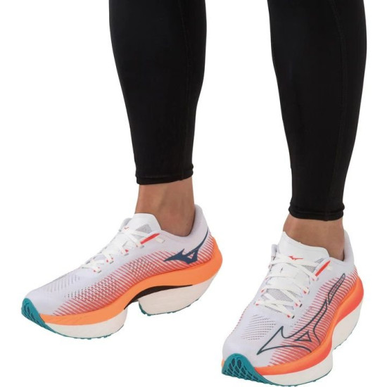Sepatu Lari Mizuno Wave Rebellion Pro White Silver Soleil J1GC2317 01-6 Sepatu Lari Mizuno Wave Rebellion Pro White Silver Soleil J1GC2317 01-6