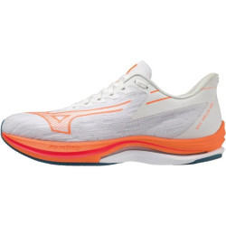 Sepatu Lari Mizuno Wave Rebellion Sonic White Light Orange Blue Ashes J1GC2330 54-7