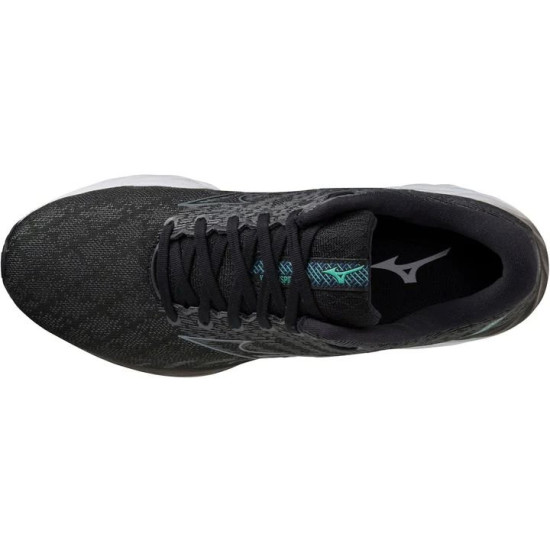 Sepatu Lari Mizuno Wave Inspire 19 Black Metallic Grey Biscay Green J1GC2344 02-7 Sepatu Lari Mizuno Wave Inspire 19 Black Metallic Grey Biscay Green J1GC2344 02-7