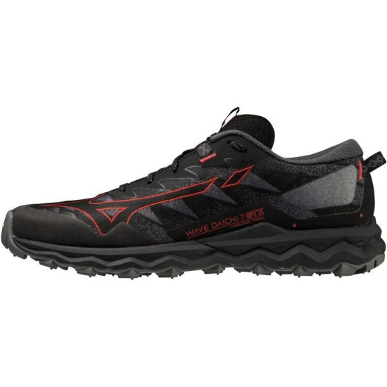 Sepatu Lari Mizuno Wave Daichi 7 GTX Trail Black Bittersweet Iron Gate J1GJ2256 01-7