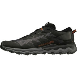 Sepatu Lari Mizuno Wave Daichi 7 GTX Trail Black Iron Gate Mecca Orange J1GJ2256 38-7