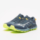 Sepatu Lari Mizuno Wave Daichi 7 Orion Blue Misty Blue Neo Lime J1GJ2271-27