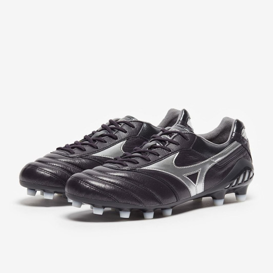 Sepatu Bola Mizuno Morelia Demea Japan Obsidian Galaxy Silver P1GA2110-03