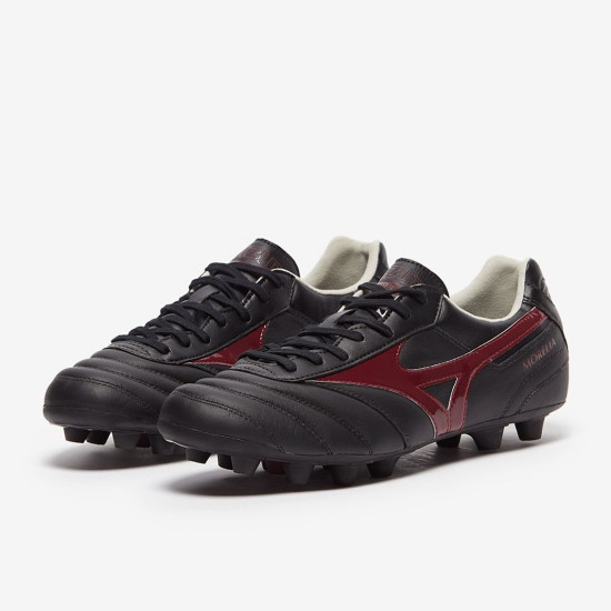 Sepatu Bola Mizuno Morelia II Elite Black Tawny Port Black P1GA2112-00