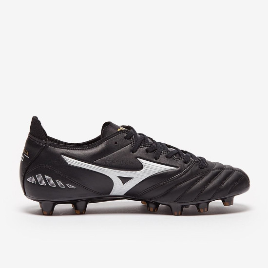 Sepatu Bola Mizuno Morelia Neo III Pro FG Black Galaxy Silver Black P1GA2283-03