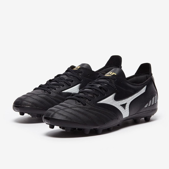 Sepatu Bola Mizuno Morelia Neo III Pro AG Black Galaxy Silver Black P1GA2284-03