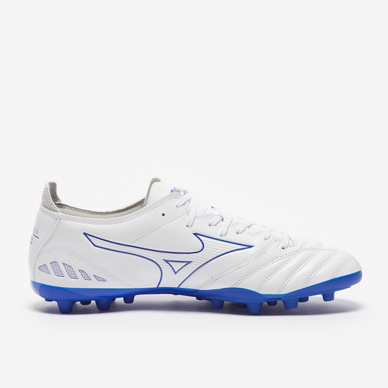 Sepatu Bola Mizuno Morelia Neo III Pro AG White Reflex Blue Cool Gray P1GA2284-25