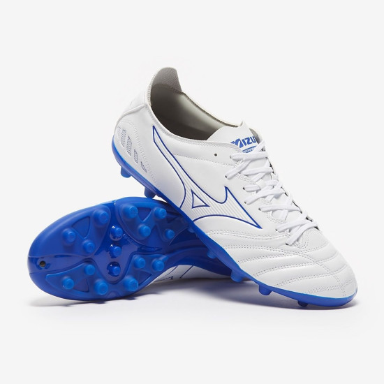 Sepatu Bola Mizuno Morelia Neo III Pro AG White Reflex Blue Cool Gray P1GA2284-25