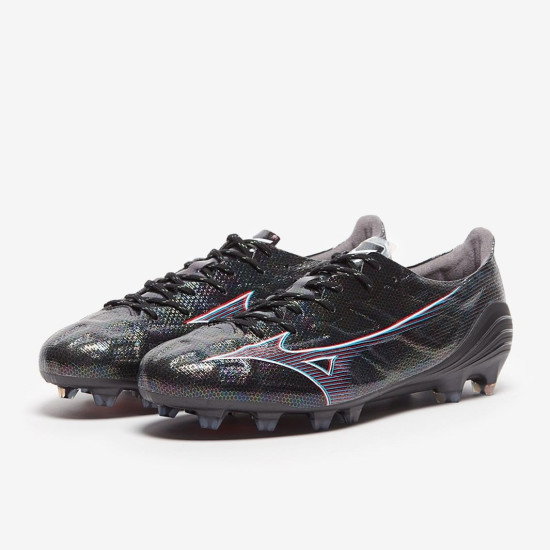 Sepatu Bola Mizuno Alpha Made In Japan FG Black Ignition Red P1GA2360-01