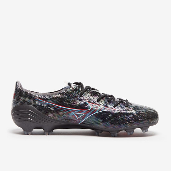 Sepatu Bola Mizuno Alpha Made In Japan FG Black Ignition Red P1GA2360-01