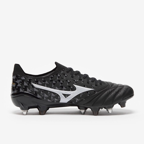 Sepatu Bola Mizuno Morelia Neo III ß Japan SG Pro Black Galaxy Silver Black P1GC2290-03