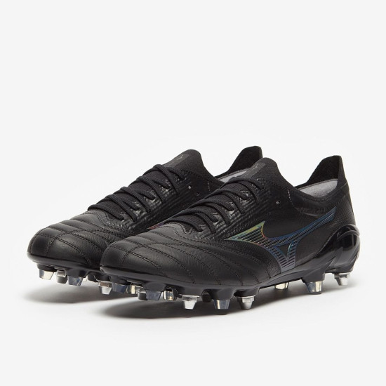 Sepatu Bola Mizuno Morelia Neo III ß Made In Japan Mix SG Black Iridescent Black P1GC2290-99