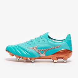 Sepatu Bola Mizuno Morelia Neo III Beta Made In Japan SG Mix Blue Curacao Galaxy Silver Blue Curacao P1GC2390-25