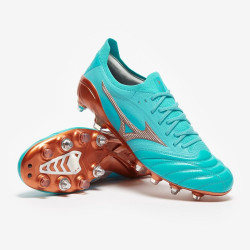 Sepatu Bola Mizuno Morelia Neo III Beta Made In Japan SG Mix Blue Curacao Galaxy Silver Blue Curacao P1GC2390-25