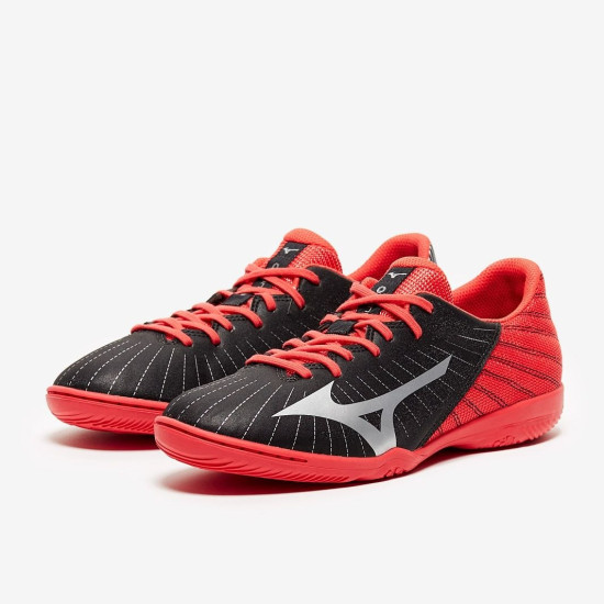 Sepatu Futsal Mizuno Rebula Sala Club IN Black Silver Hibiscus Q1GA1923-03