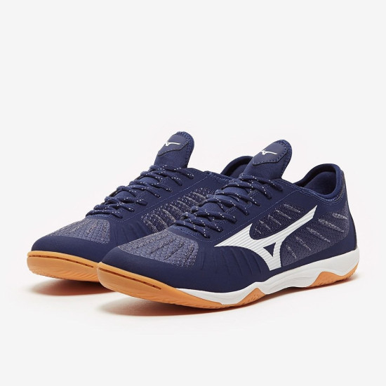 Sepatu Futsal Mizuno Rebula Sala Elite IN Medival Blue White Q1GA2020-01