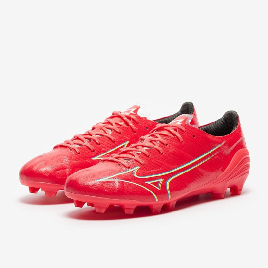 Sepatu Bola Mizuno Alpha Elite FG Fiery Coral White Bolt P1GA2362-64