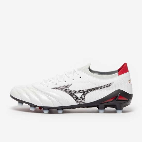 Sepatu Bola Mizuno Morelia Neo IV Beta Made in Japan FG White Black Red P1GA2340-09 Sepatu Bola Mizuno Morelia Neo IV Beta Made in Japan FG White Black Red P1GA2340-09