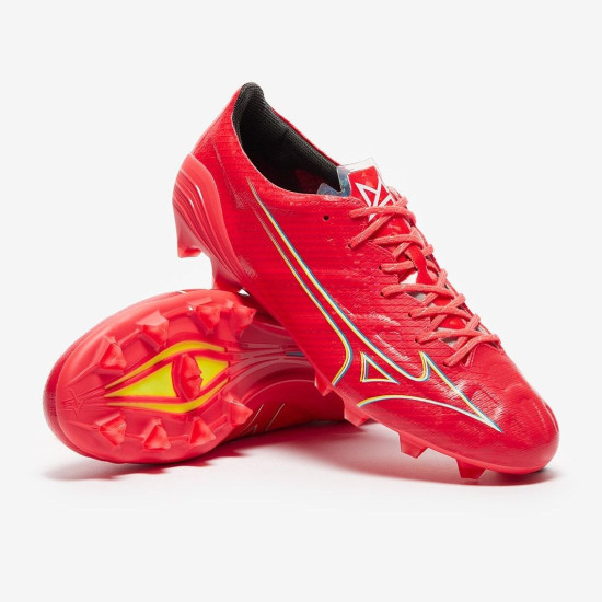 Sepatu Bola Mizuno Alpha Elite FG Fiery Coral White Bolt P1GA2362-64