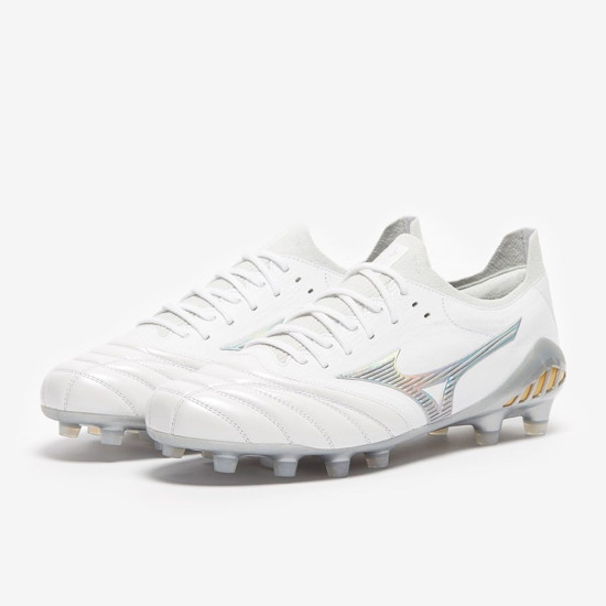 Sepatu Bola Mizuno Morelia Neo III Beta Made In Japan FG White Hologram P1GA2390-04