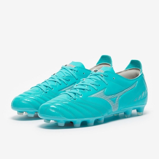 Sepatu Bola Mizuno Morelia Neo III Pro Blue Curacao Silver P1GA2383-25