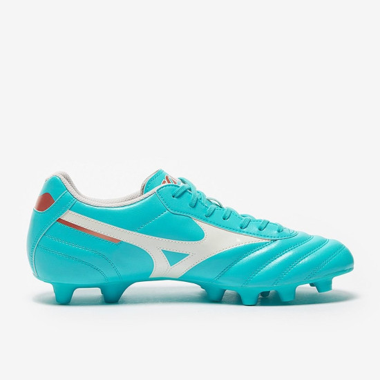 Sepatu Bola Mizuno Morelia II Club Blue Curacao Snow White P1GA2316-25 Sepatu Bola Mizuno Morelia II Club Blue Curacao Snow White P1GA2316-25
