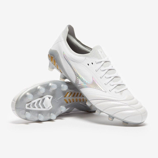 Sepatu Bola Mizuno Morelia Neo III Beta Made In Japan FG White Hologram P1GA2390-04